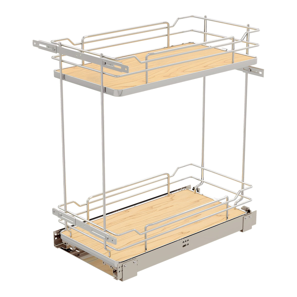 11" Two-Tier Pullout Maple Wire Organizer