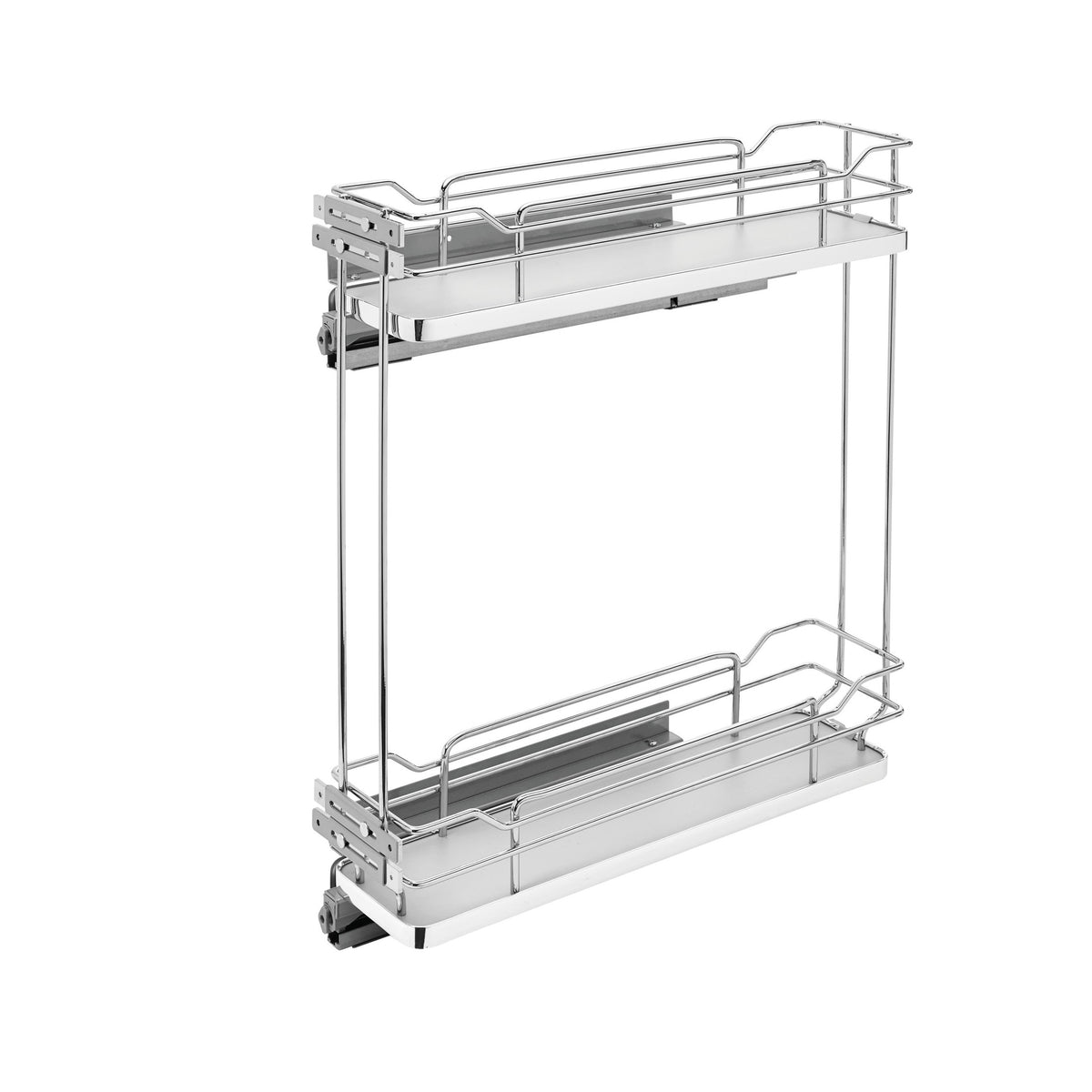 6" Two-Tier Pullout Gray Wire Organizer