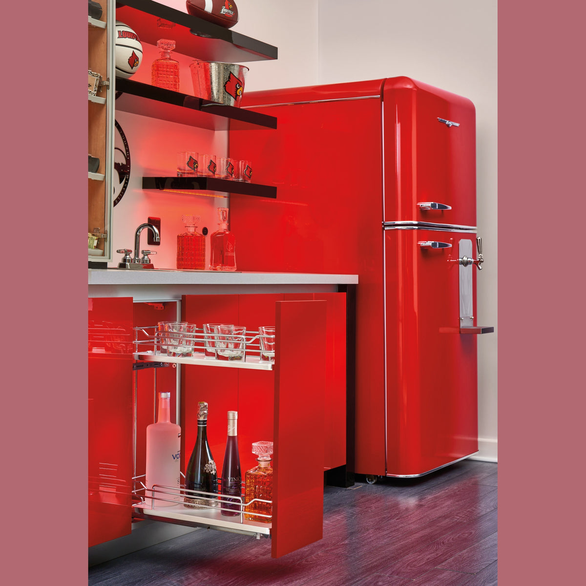 6" Two-Tier Pullout Gray Wire Organizer