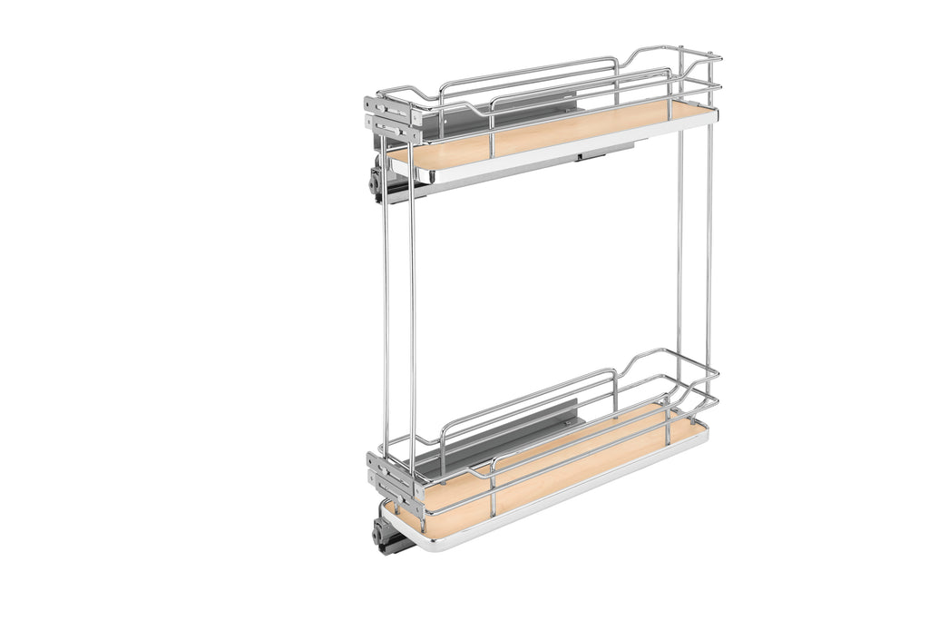 6" Two-Tier Pullout Maple Wire Organizer