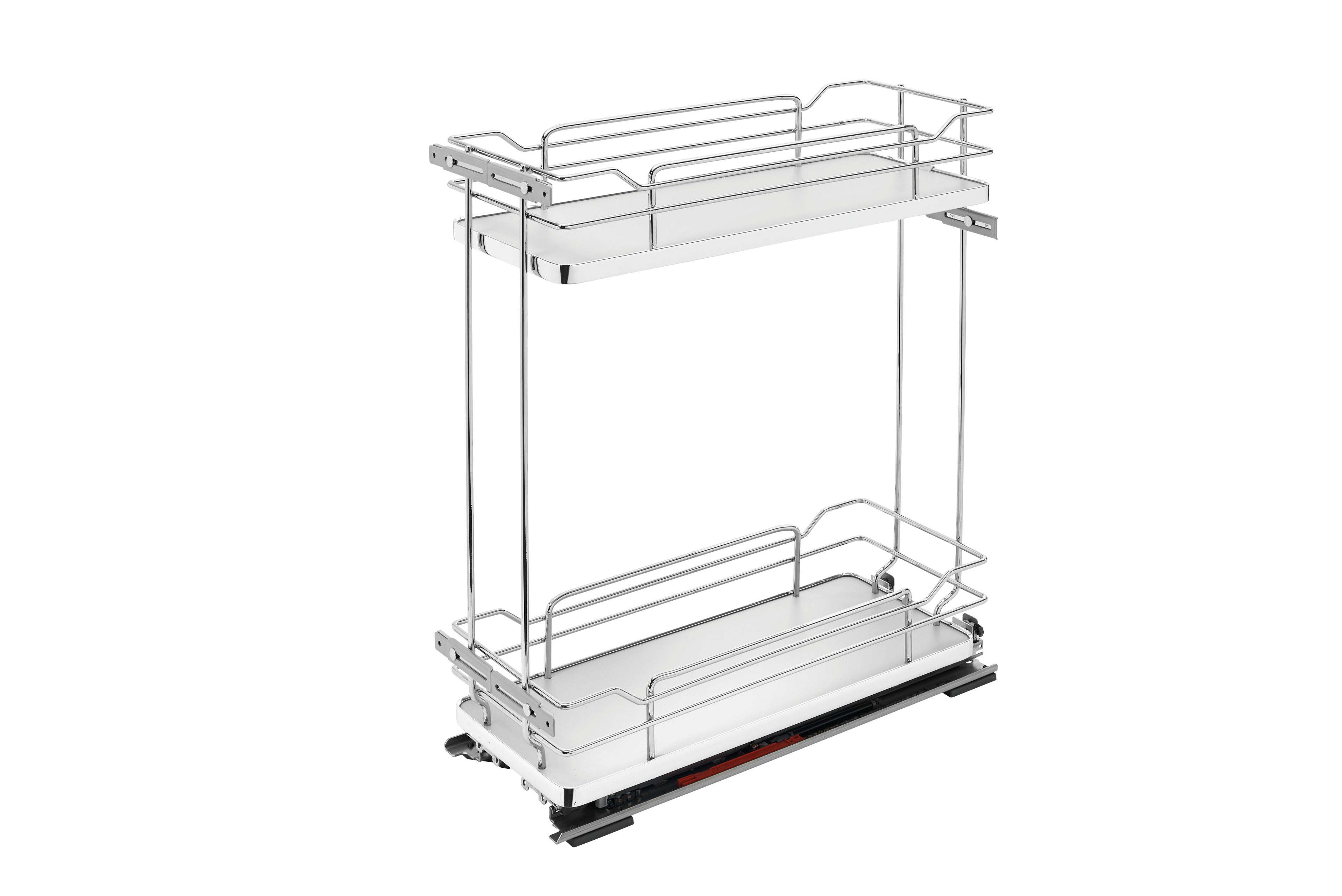 8" Two-Tier Pullout Gray Wire Organizer