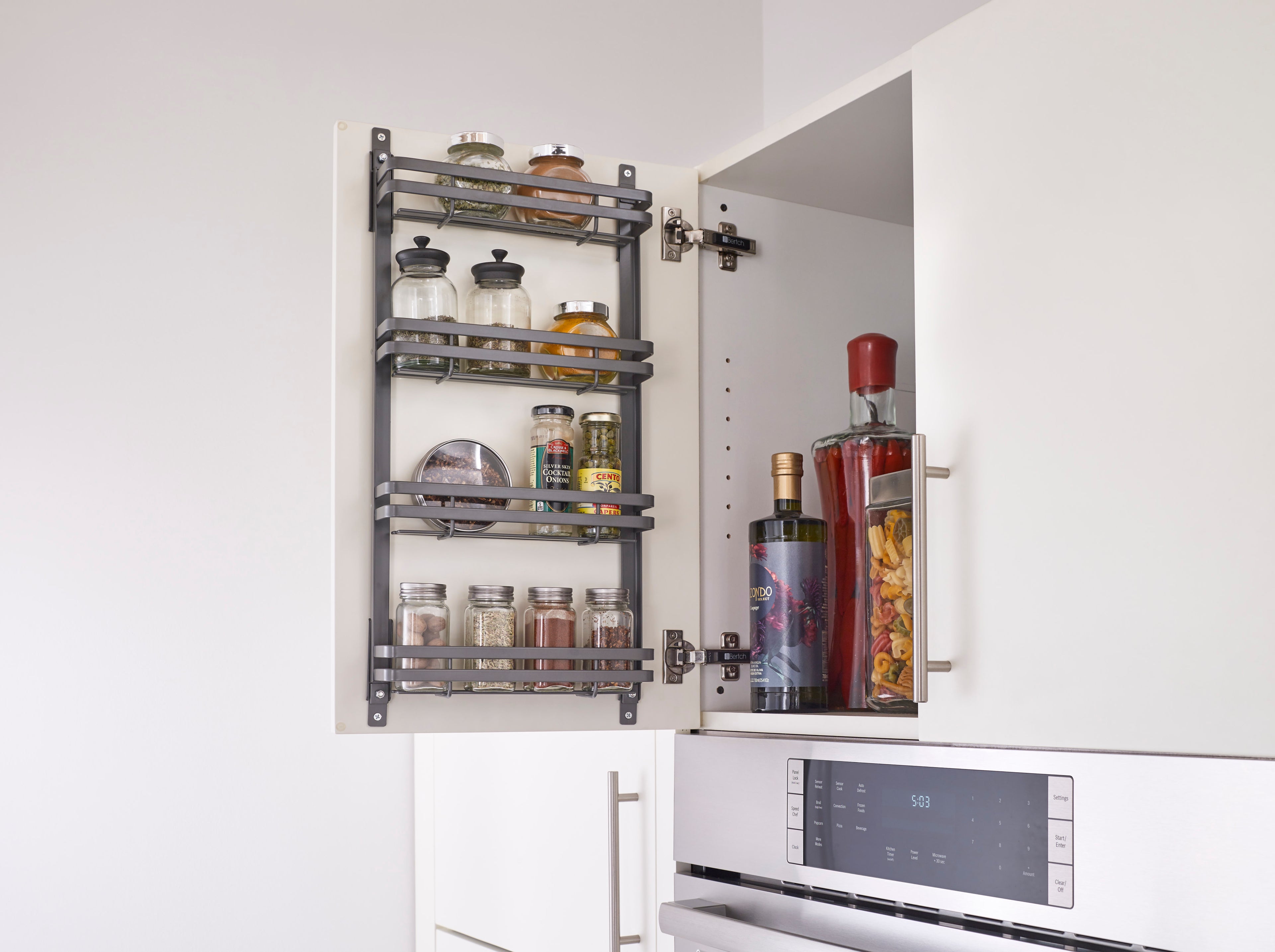5365 Series Steel Wall/Door Mount Spice Rack Organizer
