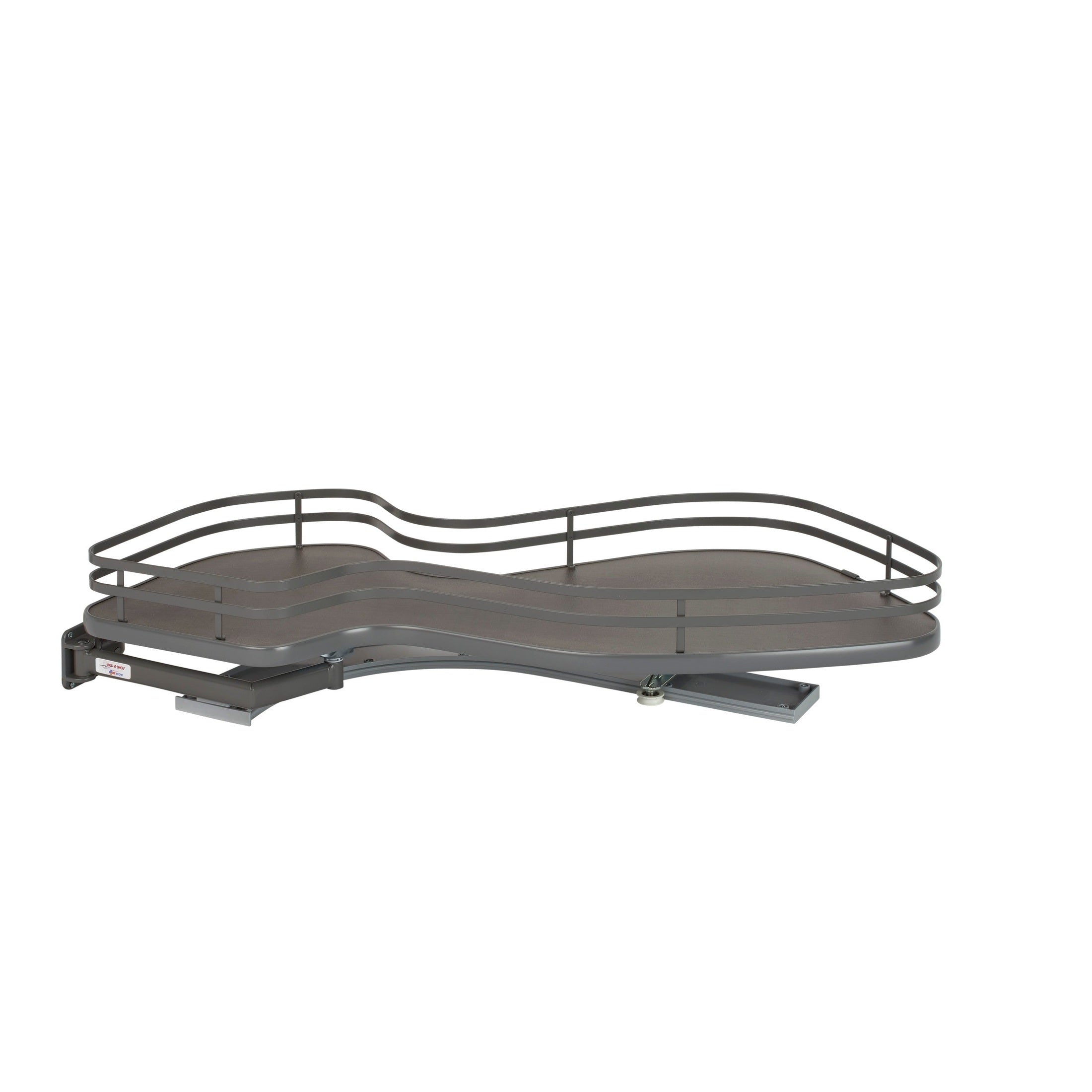 Orion Gray Solid Bottom Flat Wire Single-Tier "Cloud" Optimizer for 15" Left Opening/Blind Right Corner Cabinets