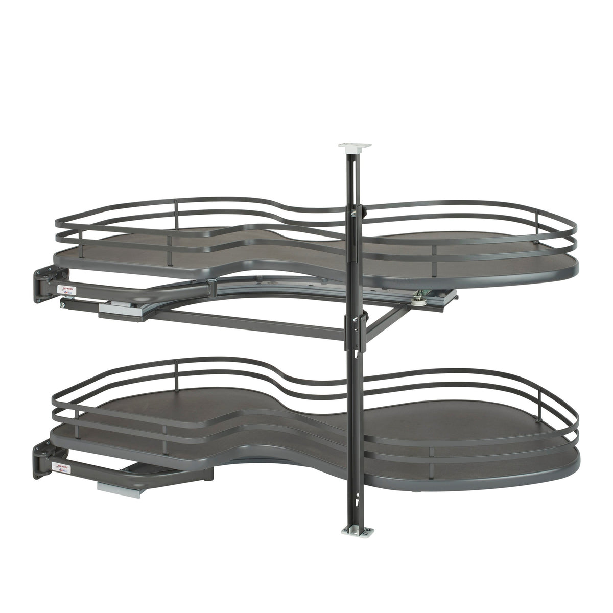 Orion Gray Solid Bottom Flat Wire Two-Tier "Cloud" Optimizer for 18" Left Opening/Blind Right Corner Cabinets