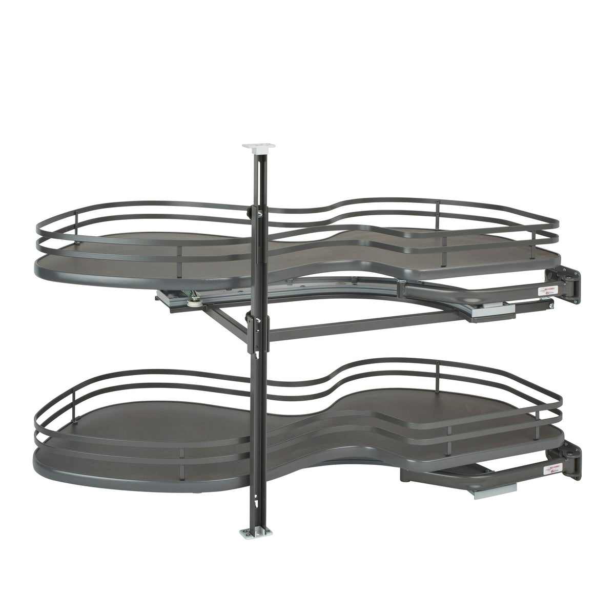 Orion Gray Solid Bottom Flat Wire Two-Tier "Cloud" Optimizer for 18" Right Opening/Blind Left Corner Cabinets