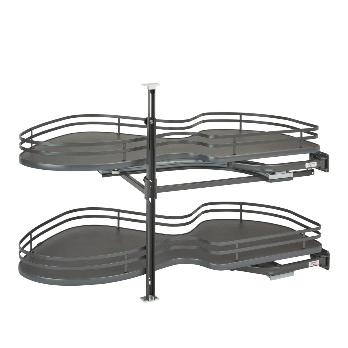 Orion Gray Solid Bottom Flat Wire Two-Tier "Cloud" Optimizer for 21" Right Opening/Blind Left Corner Cabinets