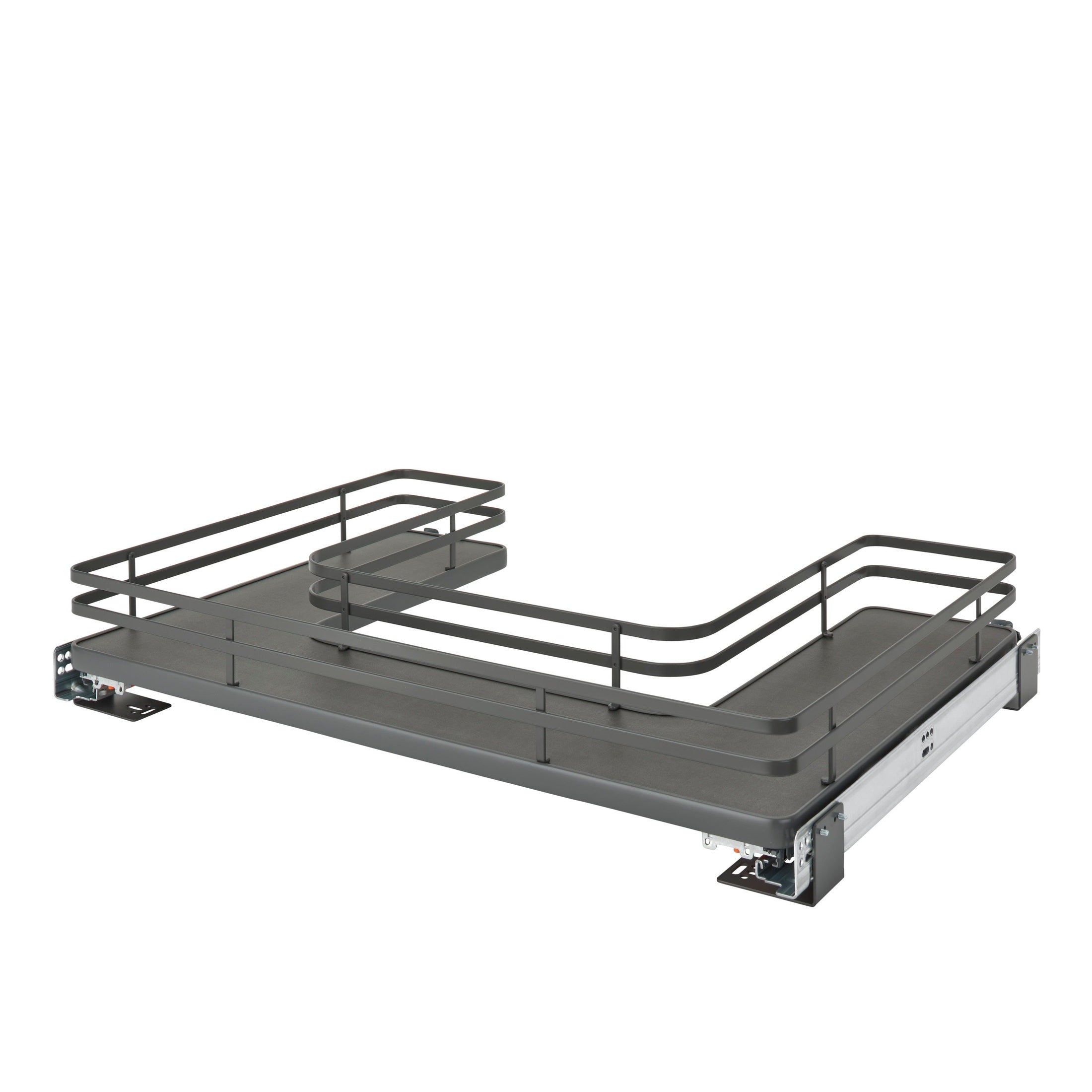 Orion Gray Solid Bottom U-Shaped Vanity Pullout w/ BLUMOTION Soft-Close for 33" Sink Base