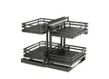 Orion Gray Two-Tier Elite Optimizer w/ Soft-Close for 15" Blind Corner Cabinet Openings