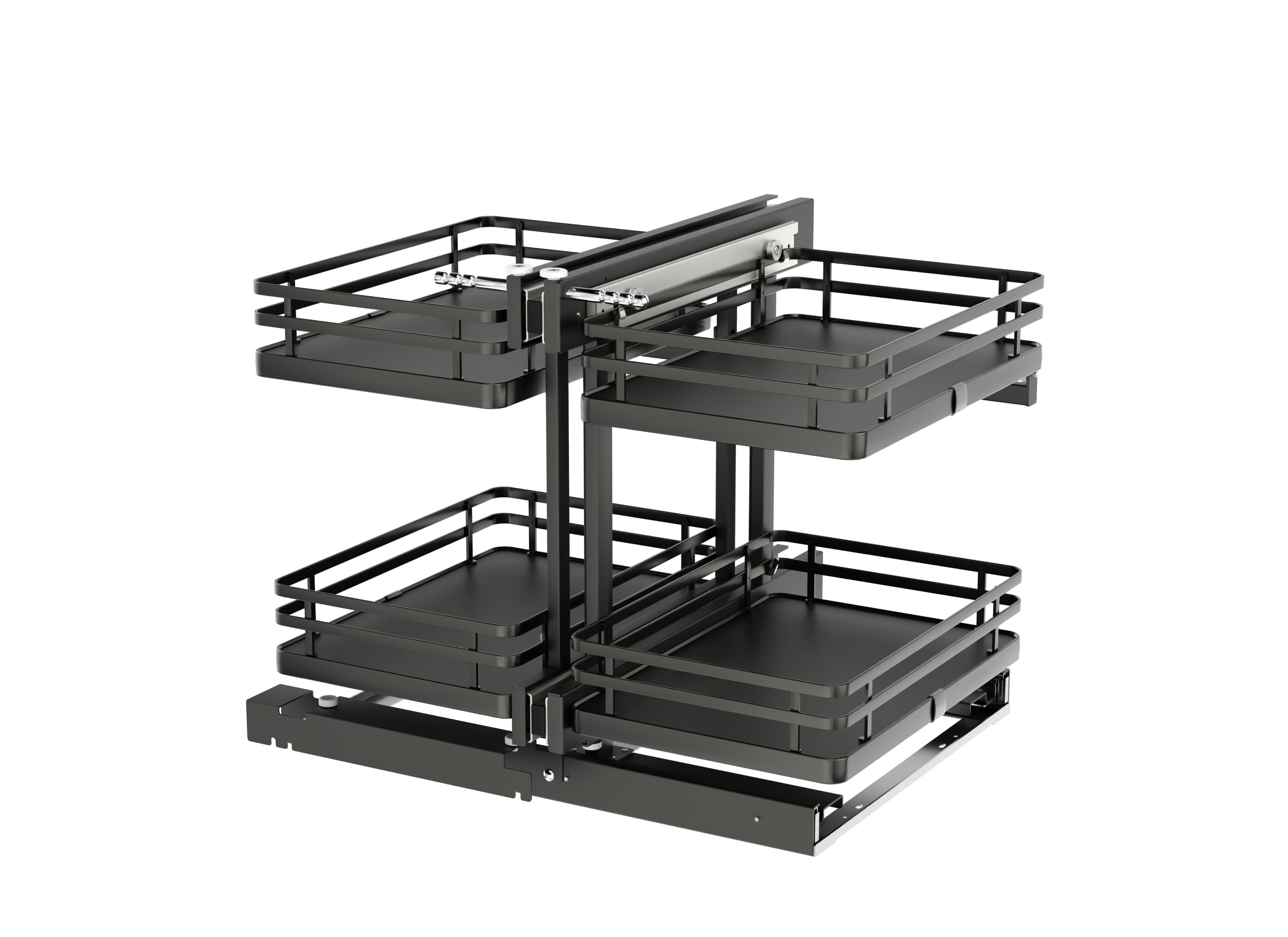 Orion Gray Two-Tier Elite Optimizer w/ Soft-Close for 15" Blind Corner Cabinet Openings