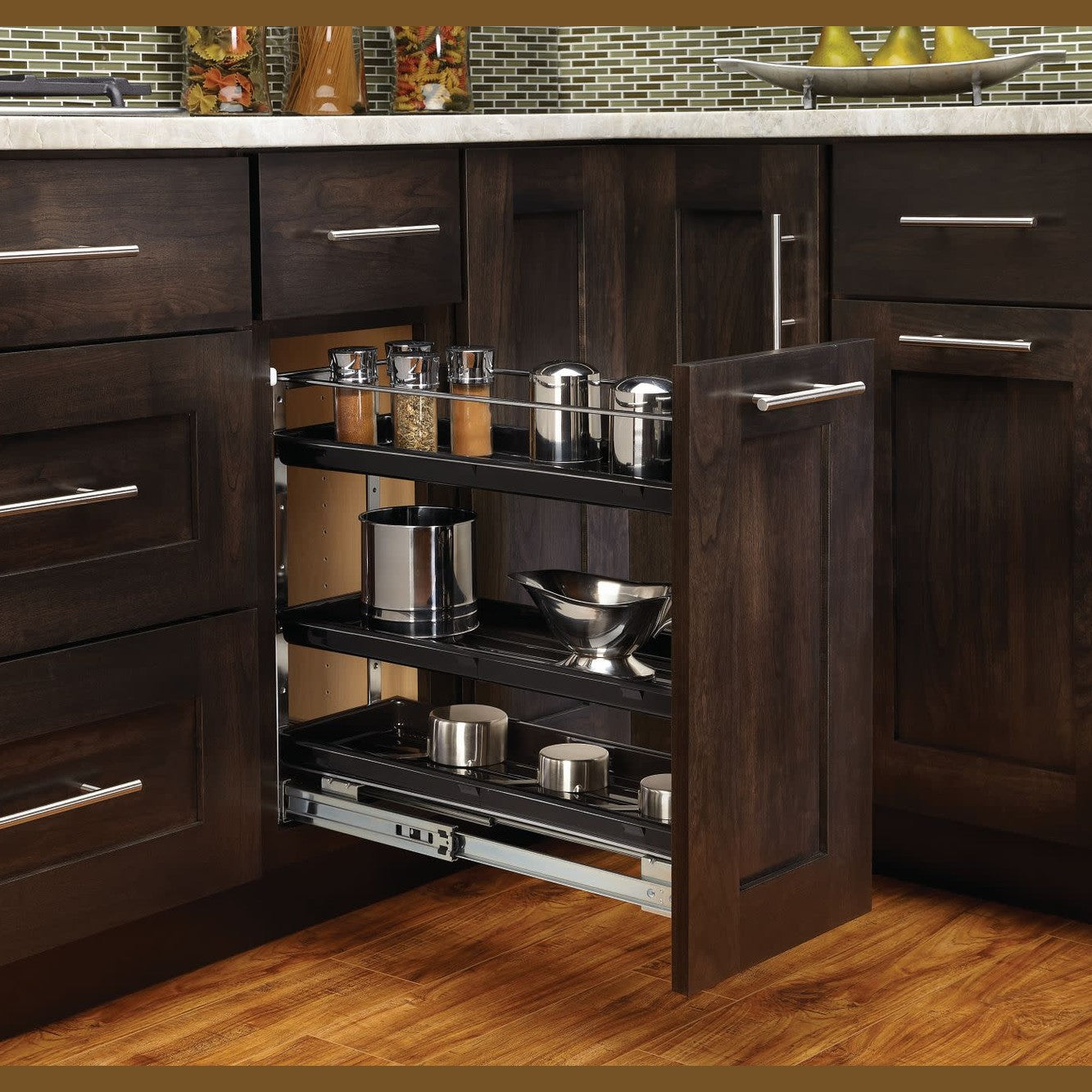 Three-Tier Pullout Organizer for 12" Base Cabinets