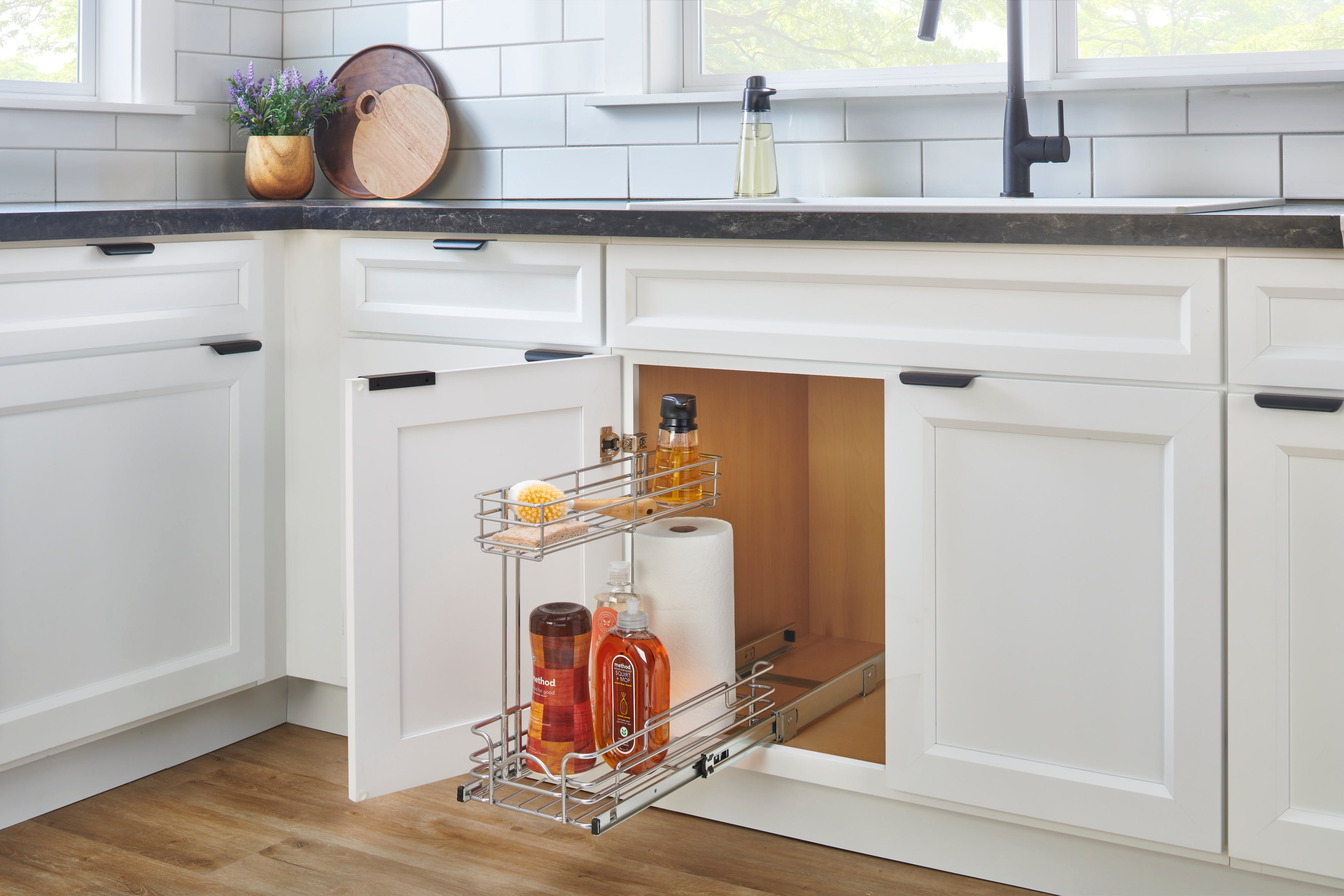 Two-Tier Undersink Steel Wire Pullout Container
