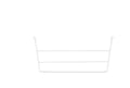 White Undersink 3-Prong Door-Mount Dish Towel Bar