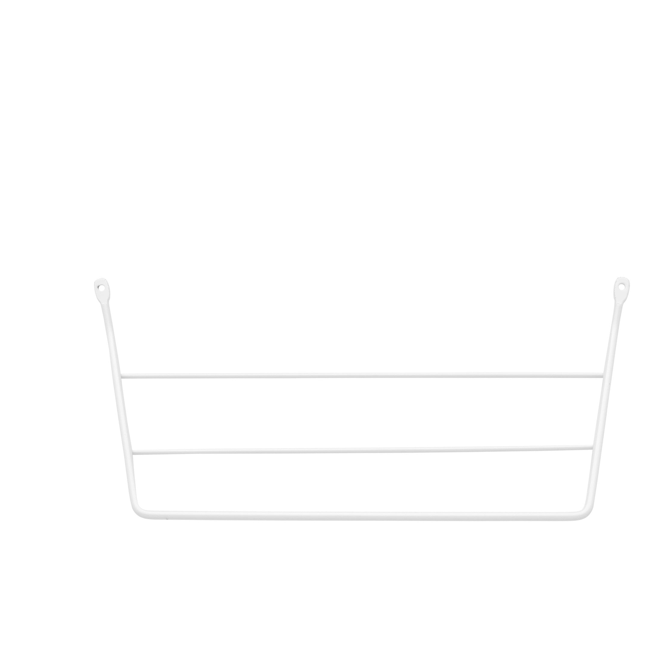 White Undersink 3-Prong Door-Mount Dish Towel Bar