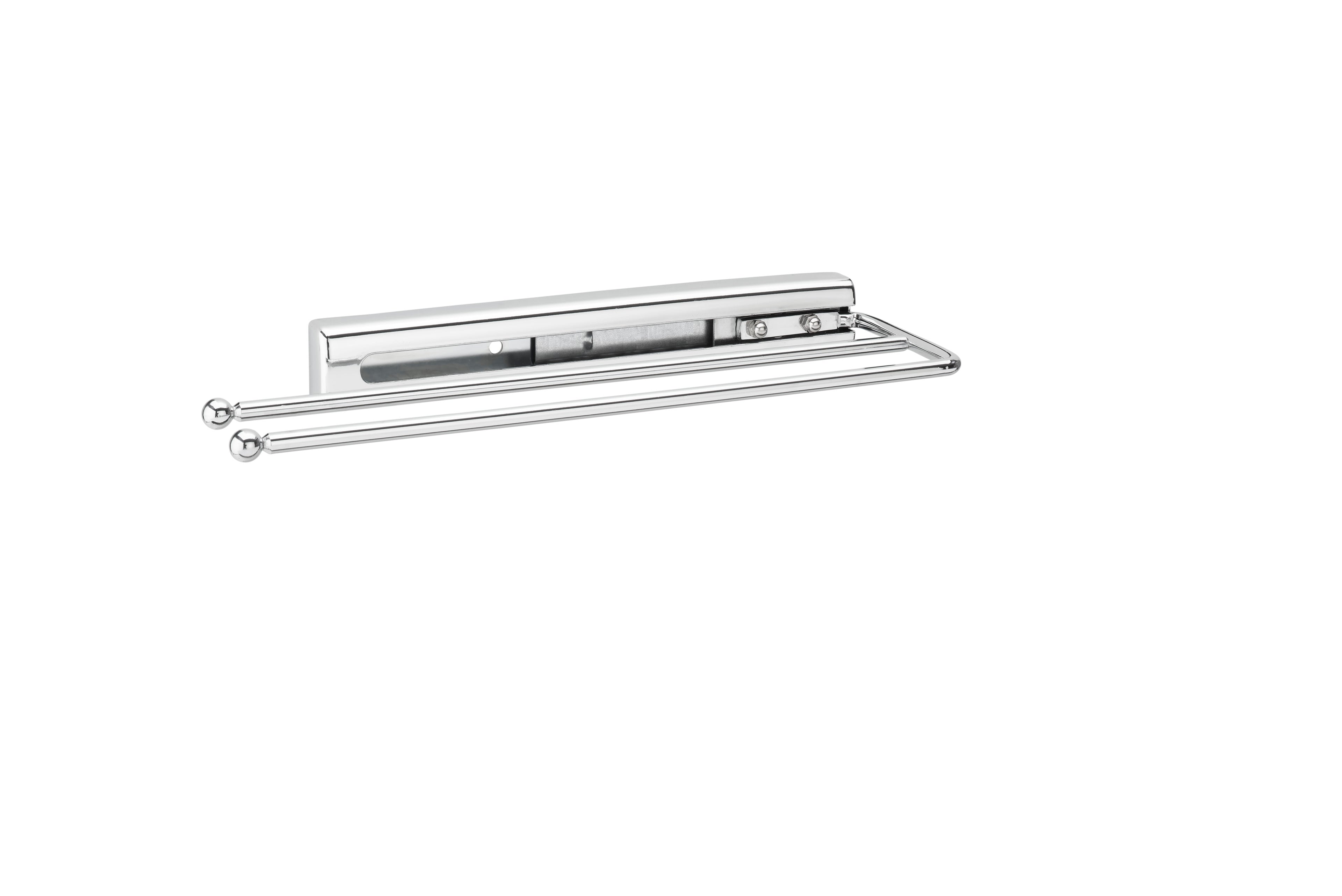 Chrome Undersink 2-Prong Pullout Dish Towel Bar