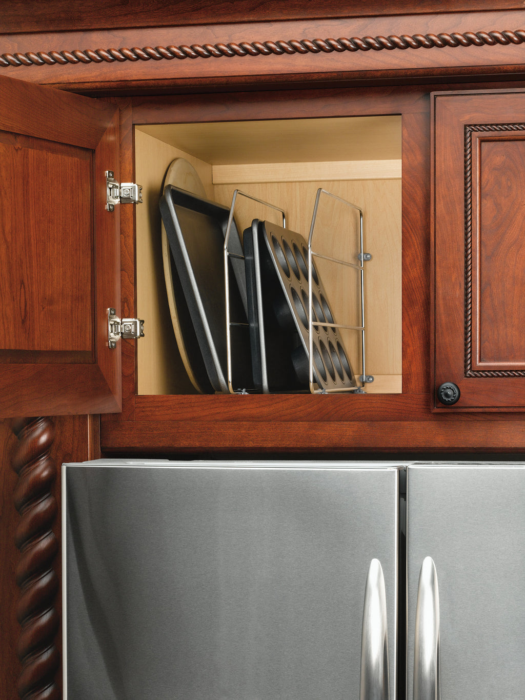 12 in. Chrome Bakeware and Tray Divider for Wall/Base Cabinets