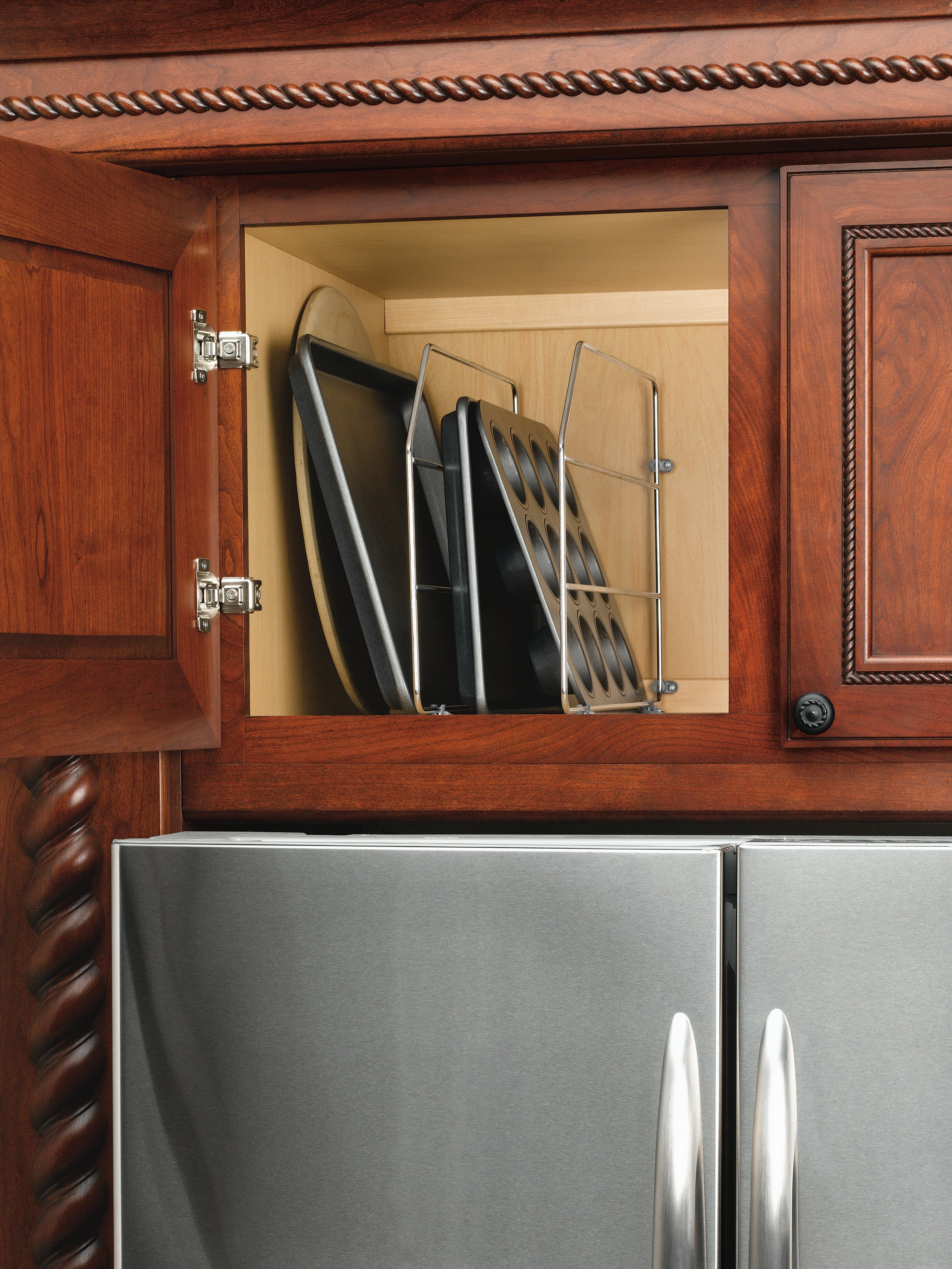 12 in. Chrome Bakeware and Tray Divider for Wall/Base Cabinets