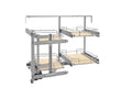 Maple Solid Bottom Chrome Wire Two-Tier Door-Mount Optimizer for 18" Left Opening/Blind Right Corner cabinets