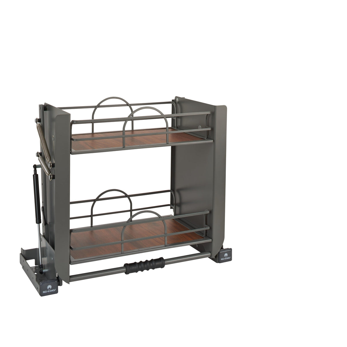 Solid Bottom Pulldown Shelving System for 24" Wall