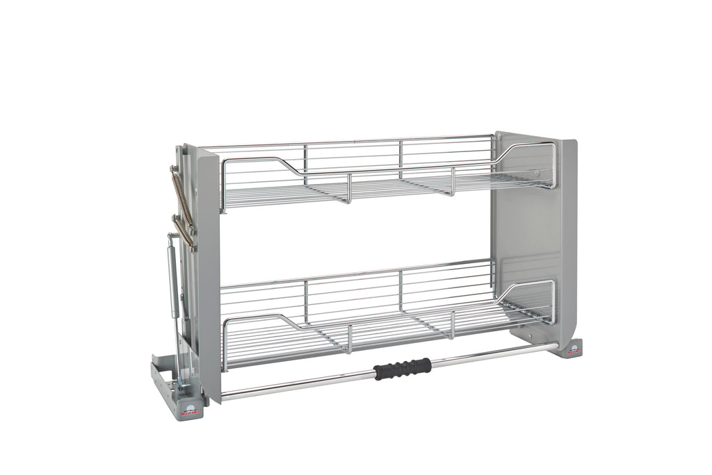Large Wall Cabinet Pull-Down Shelving System