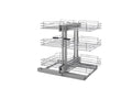 Chrome Three-Tier Wire Basket Organizer w/ Soft-Close for 15" Blind Corner Cabinet Openings