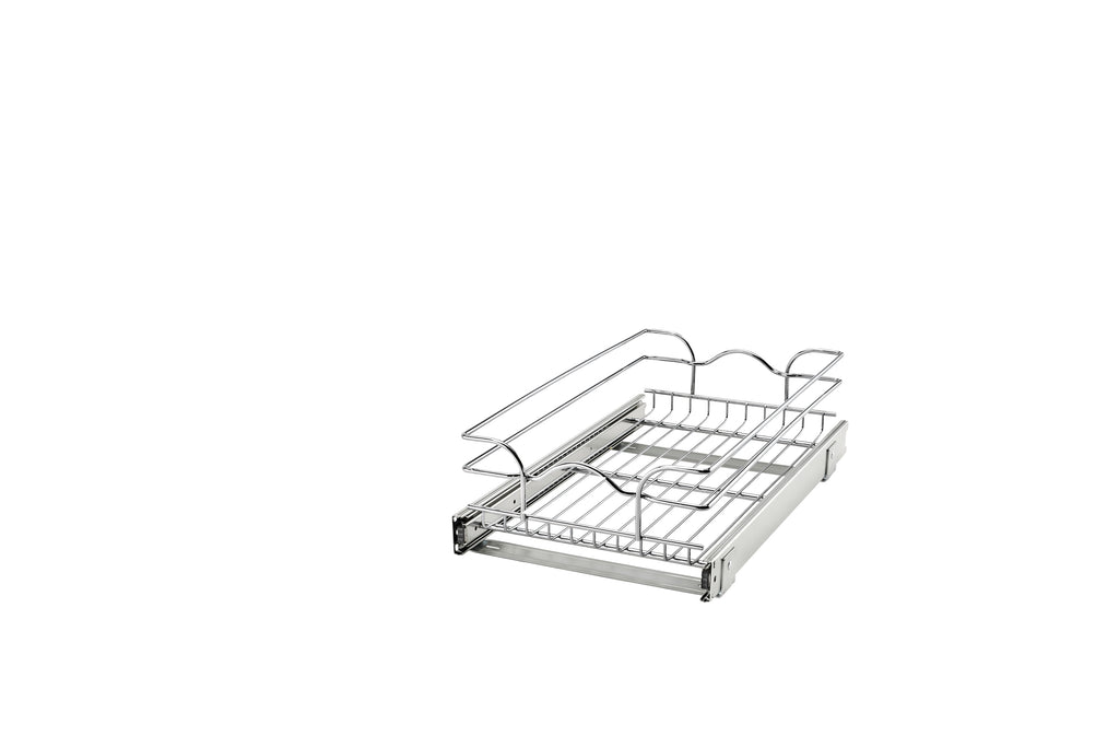12" W x 20" D Base Cabinet Pullout Chrome Wire Basket