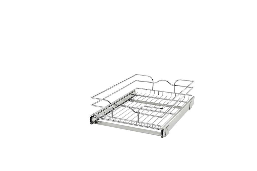 15" W x 20" D Base Cabinet Pullout Chrome Wire Basket