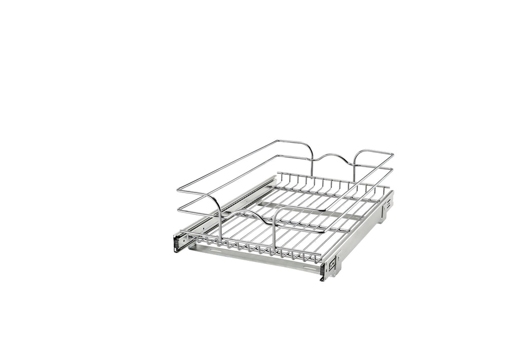 15" W x 22" D Base Cabinet Pullout Chrome Wire Basket