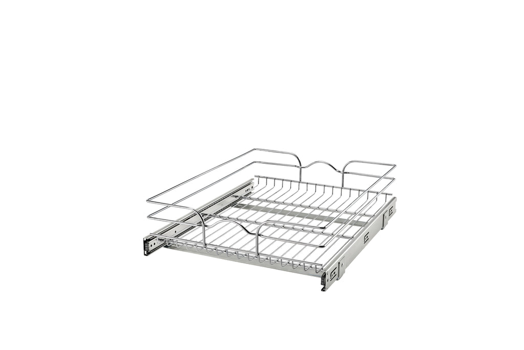 18" W x 22" D Base Cabinet Pullout Chrome Wire Basket