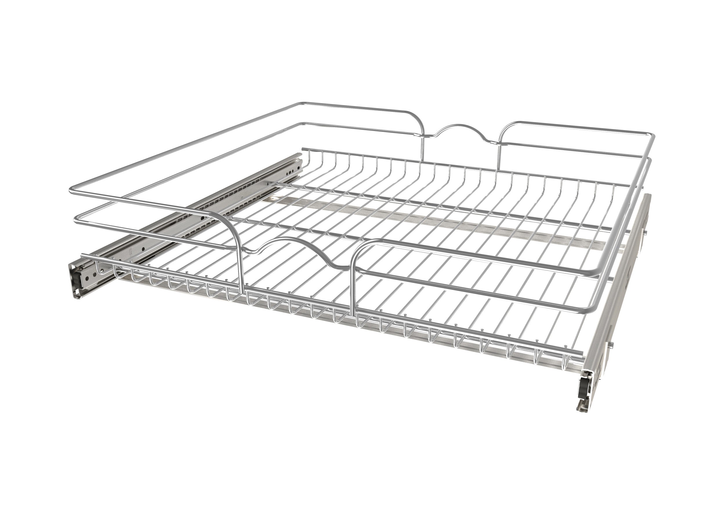 24" W x 22" D Base Cabinet Pullout Chrome Wire Basket