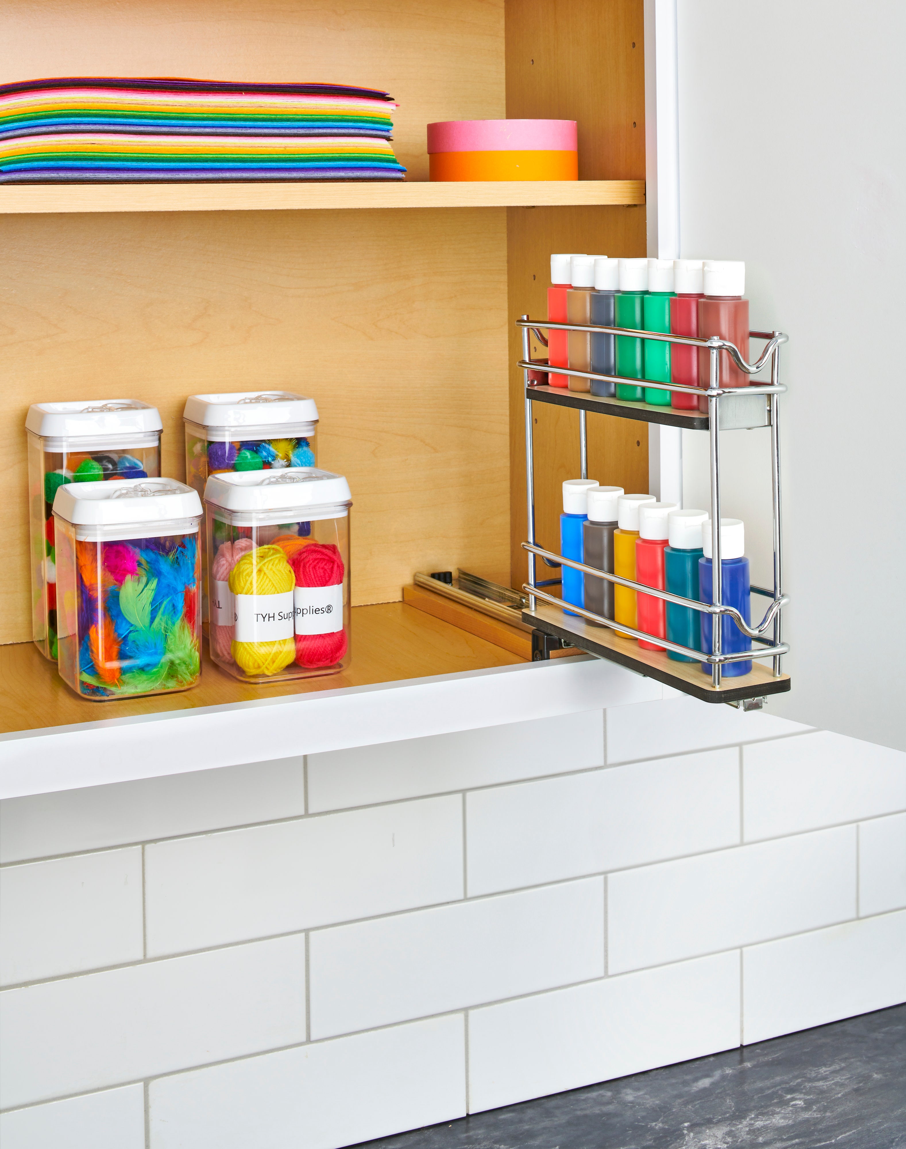 3" Two-Tier Narrow Wire Wall Upright Pullout