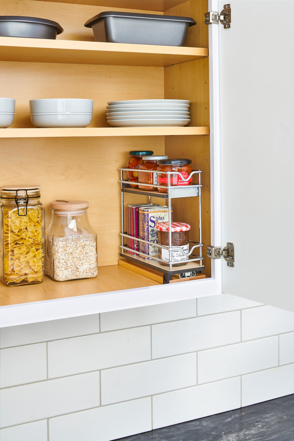 5" Two-Tier Wide Wire Wall Upright Pullout