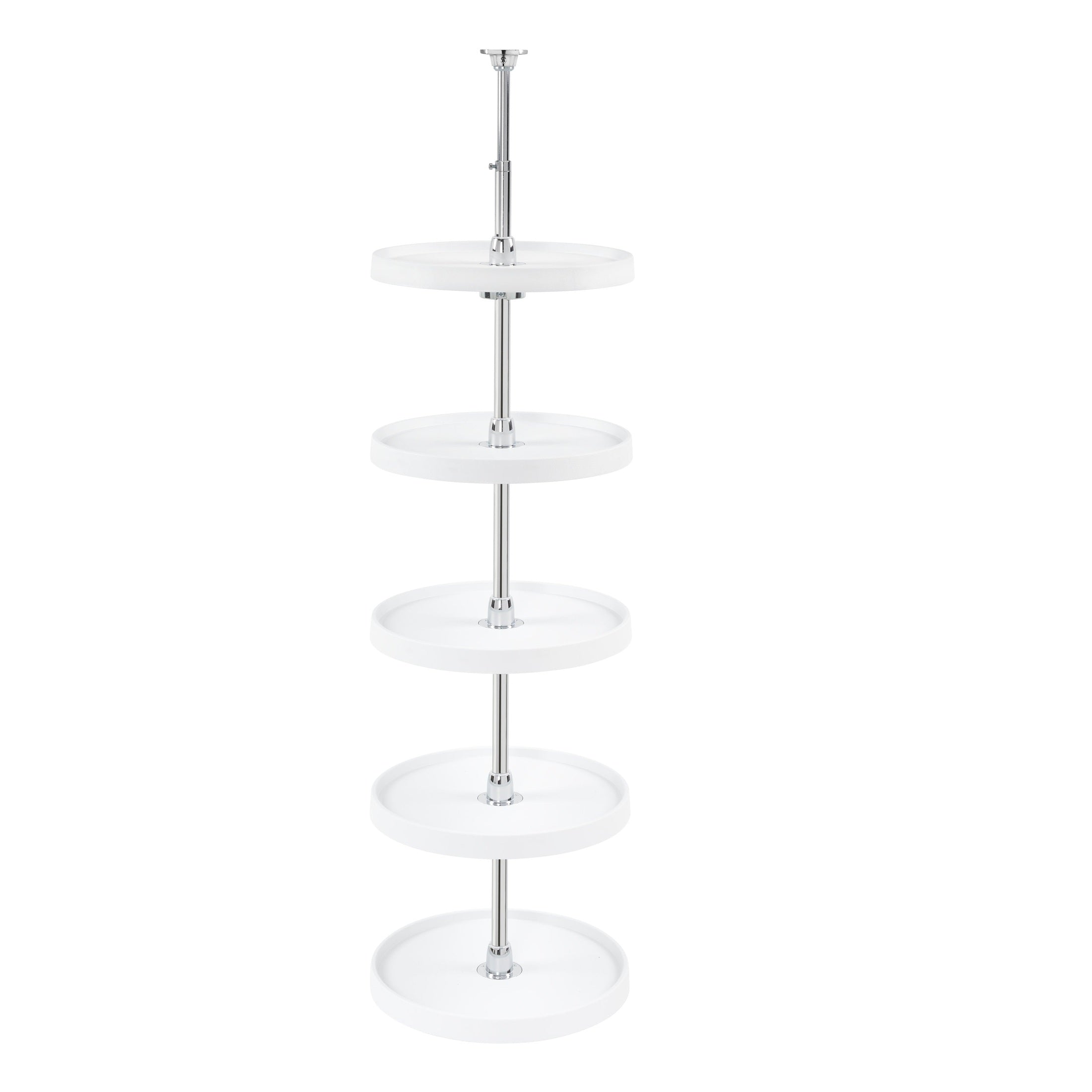 Polymer Full-Circle 5-Shelf Lazy Susans for Tall Pantry Cabinets