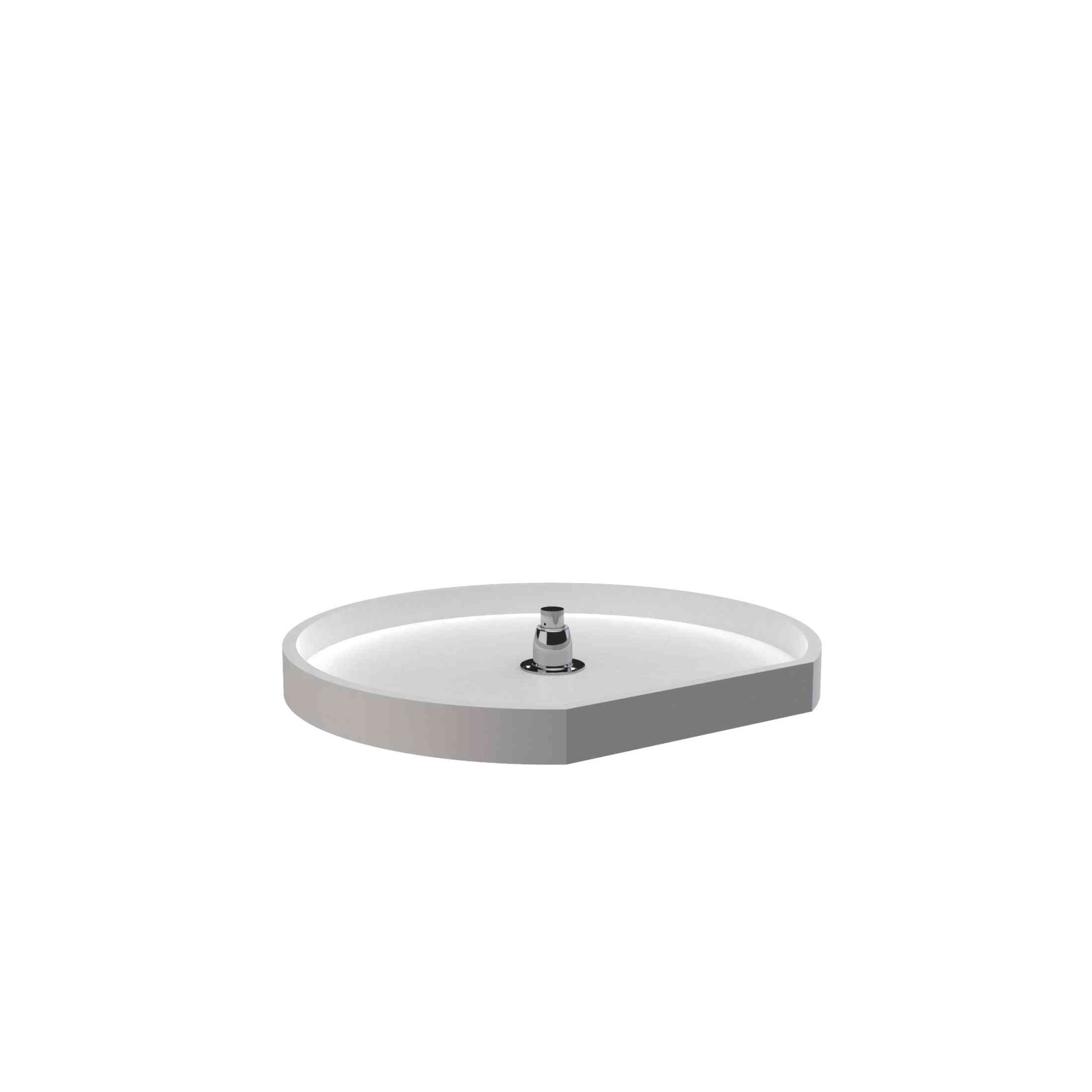 Polymer D-Shaped Lazy Susan for Corner Wall Cabinets