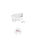 8" White Polymer 5-Shelf Cabinet Door-Mount Storage Tray Set