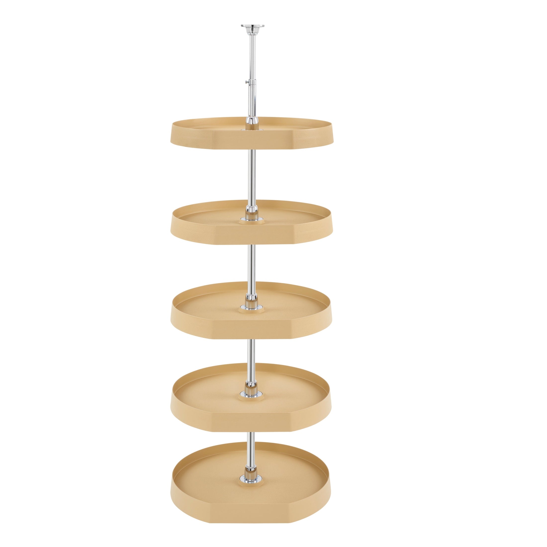 Polymer D-Shape 5-Shelf Lazy Susans Only (No post included)