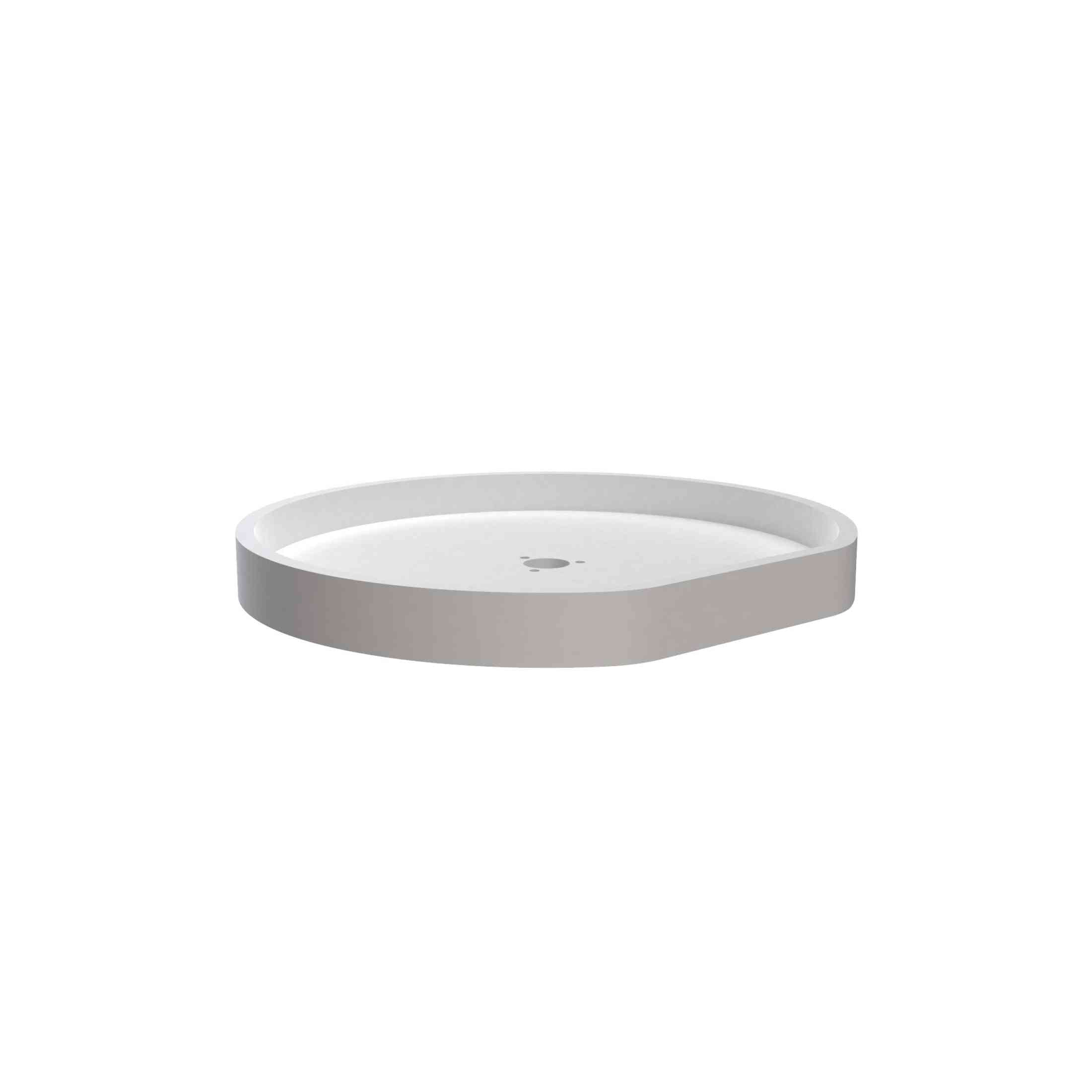 Polymer D-Shaped Lazy Susan Shelf for Corner Wall Cabinets