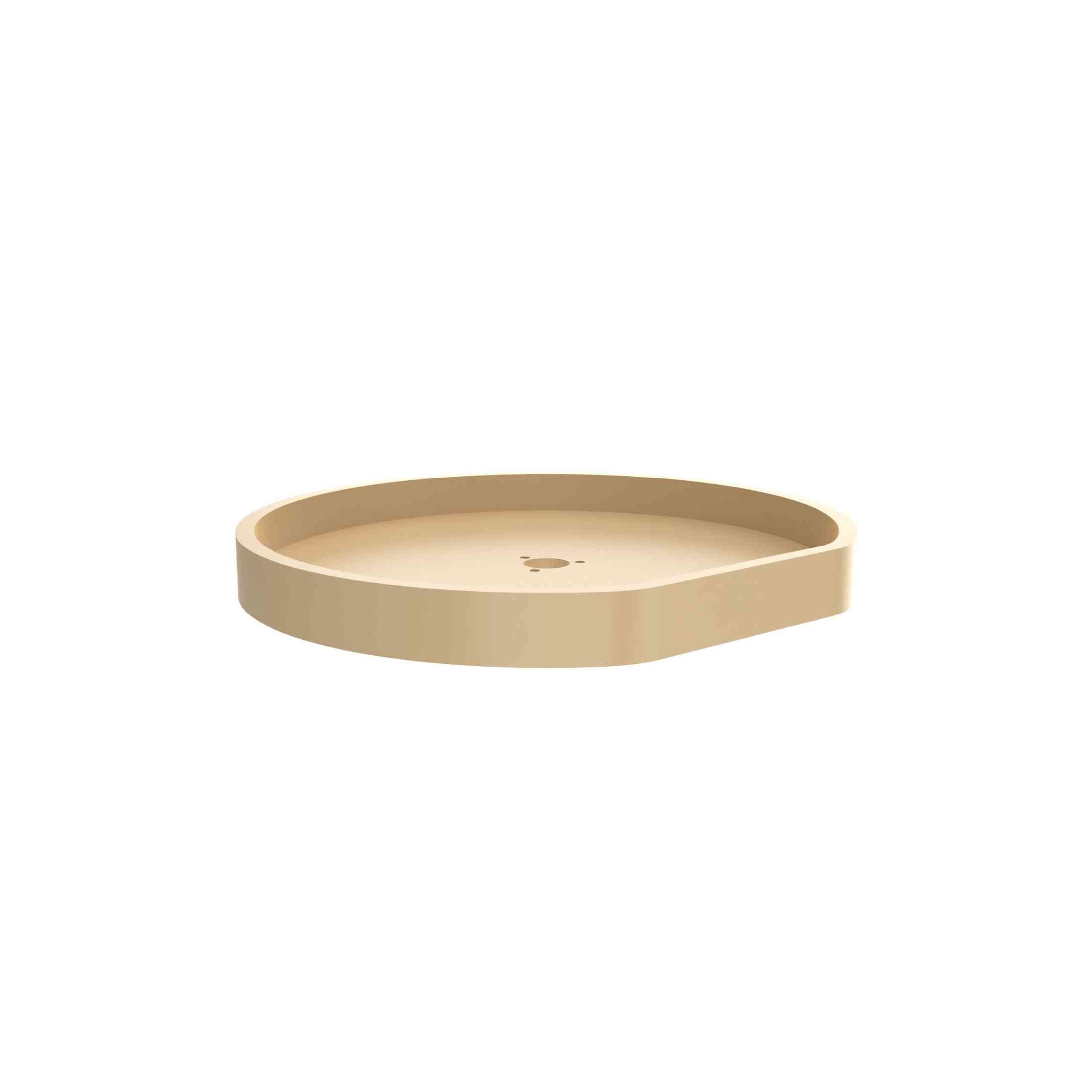 Polymer D-Shaped Lazy Susan Shelf for Corner Wall Cabinets