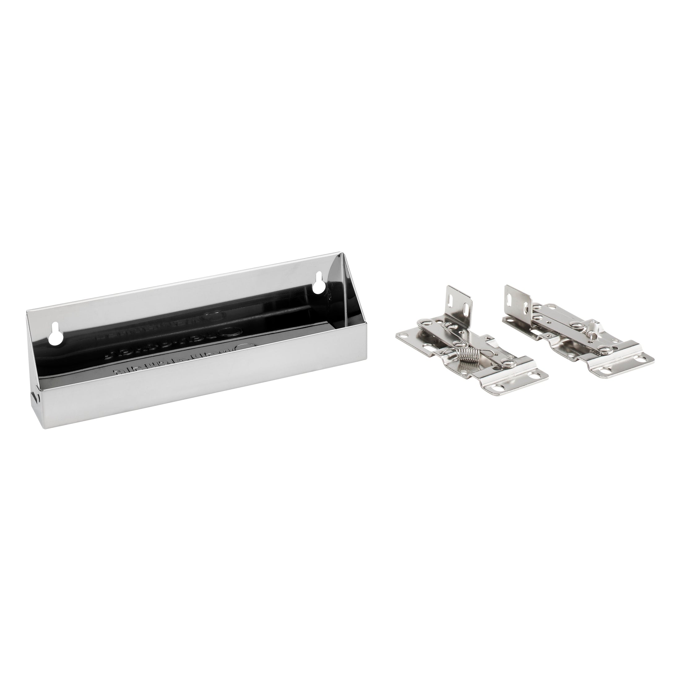 10" Stainless Tip-Out Sink Front Tray w/ Hinges