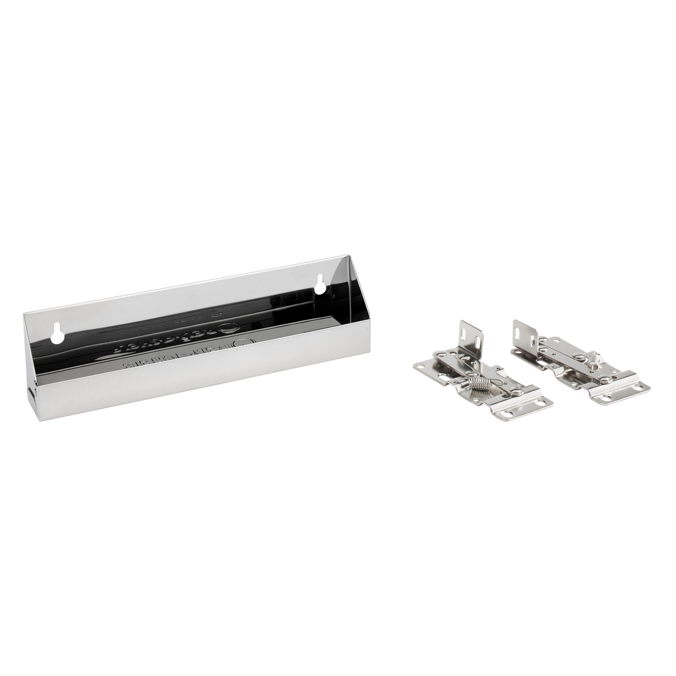 11-1/4" Stainless Tip-Out Sink Front Tray w/ Hinges