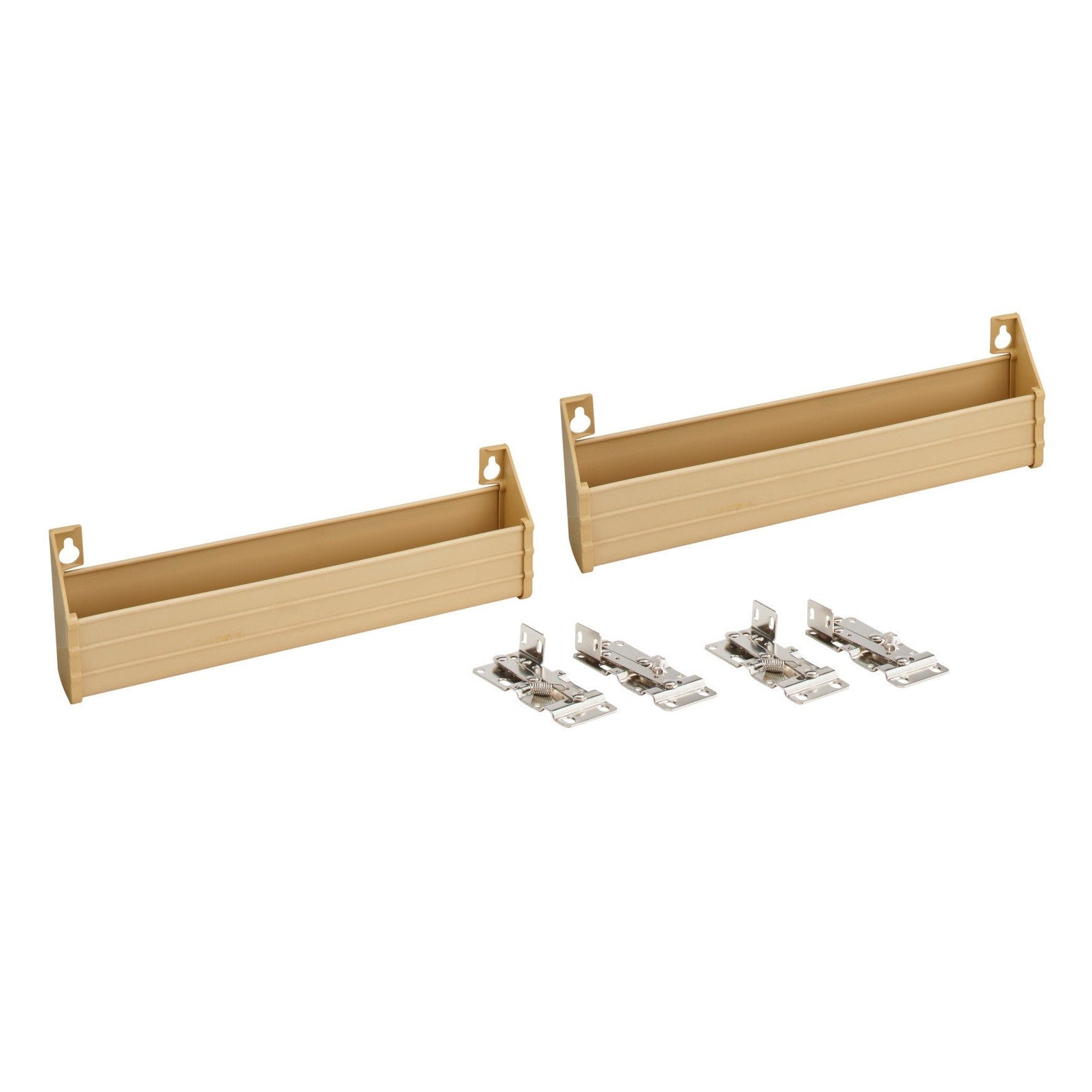 11 in. Almond Polymer Slim Series Tip Out Sink Front Trays with Hinges