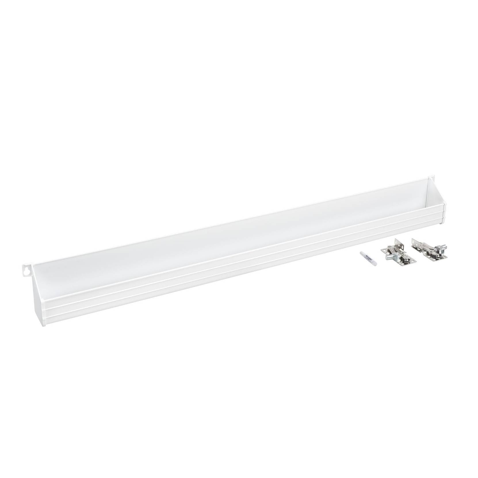 36 in. White Polymer Slim Series Tip-Out Sink Front Tray w/ Soft-Close Hinges and End Caps