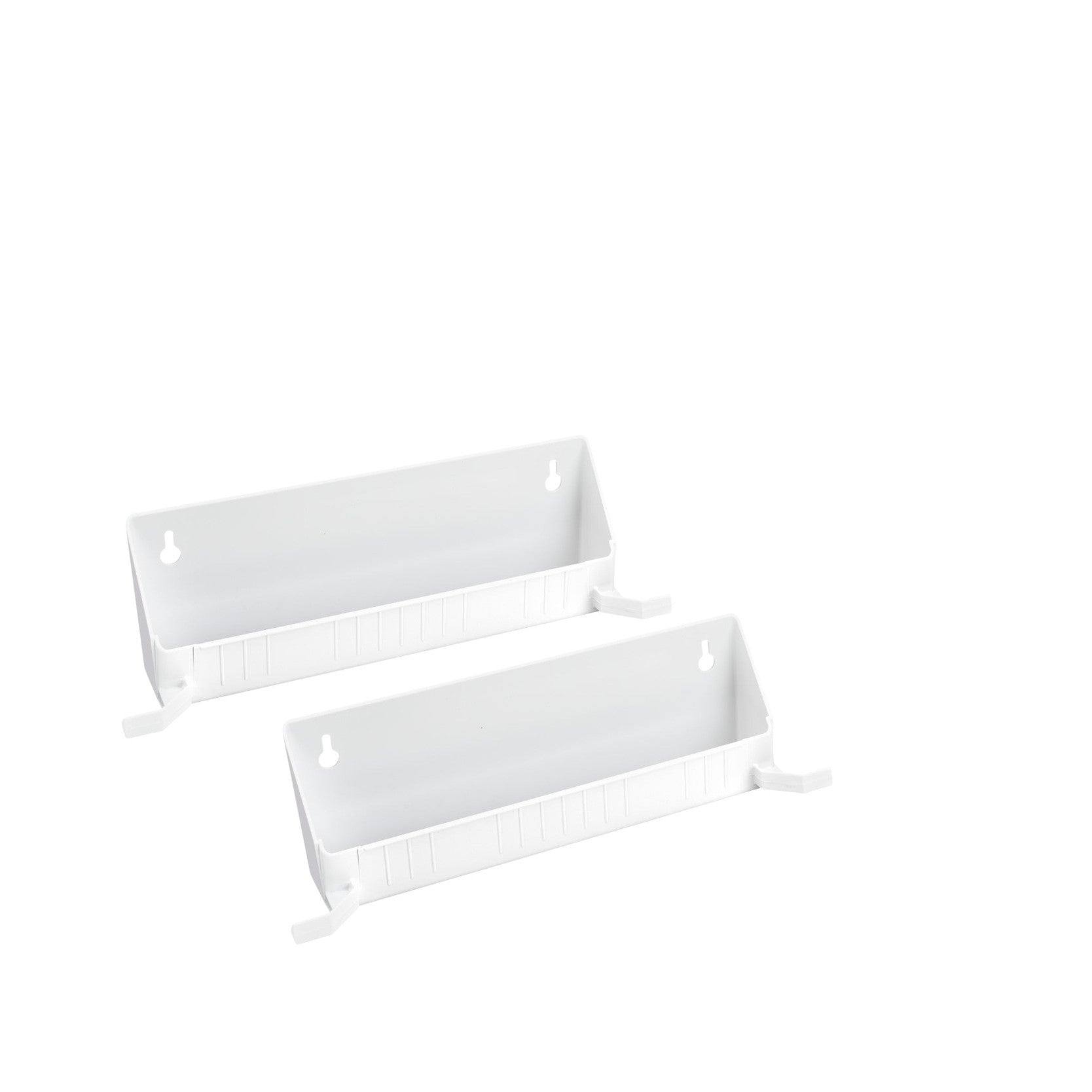 11 in. Polymer White Tab Stop Tip-Out Sink Front Tray