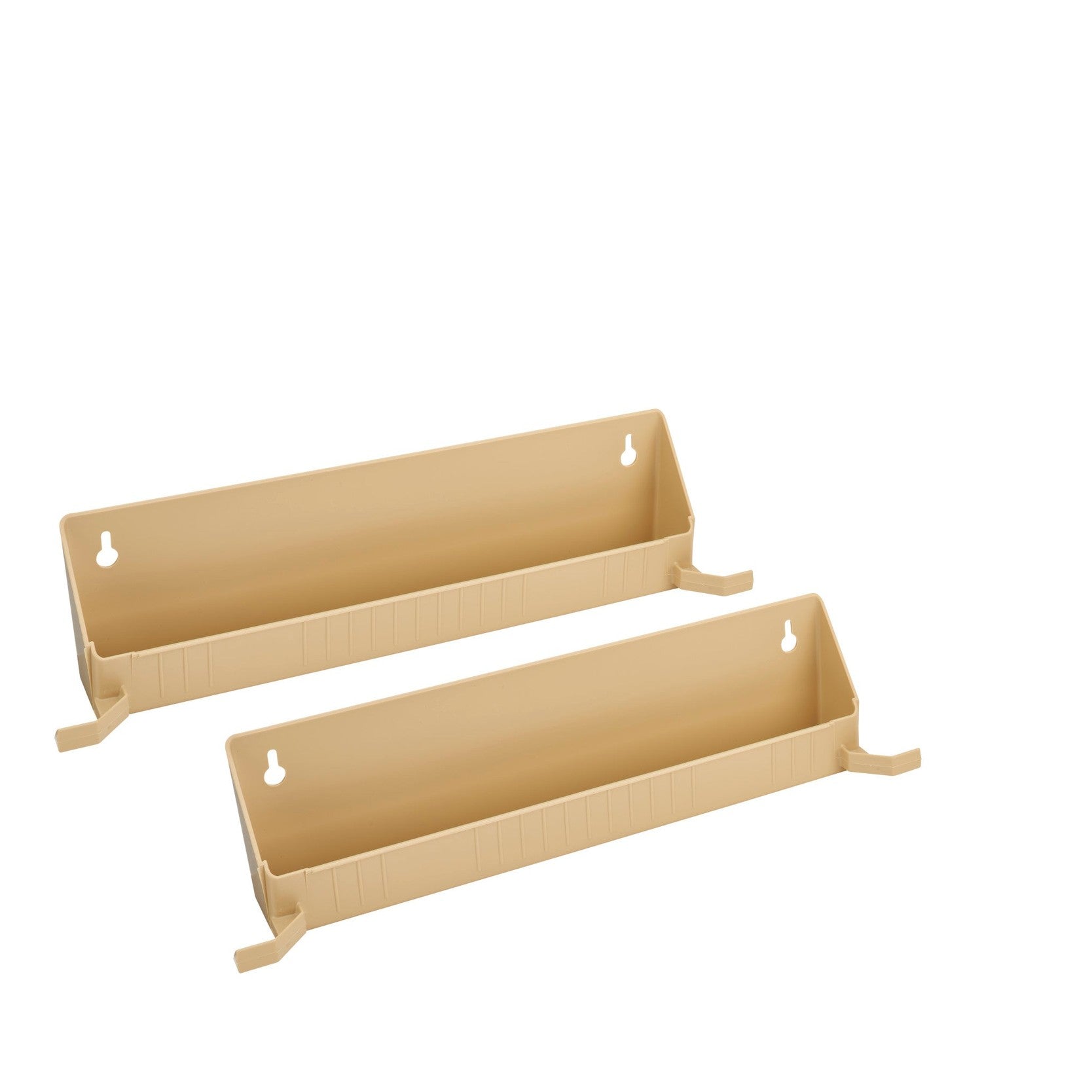 14 in. Polymer Almond Tab Stop Tip Out Sink Front Tray