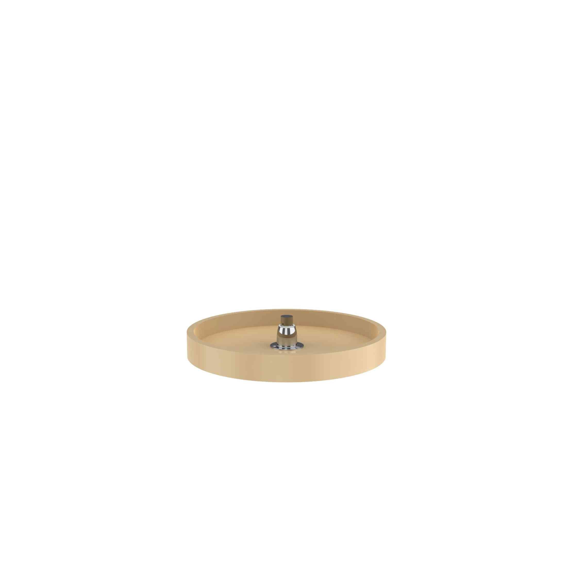 Polymer Full Circle 1-Shelf Lazy Susan w/Bottom Mount Rotating Post for Corner Wall Cabinets