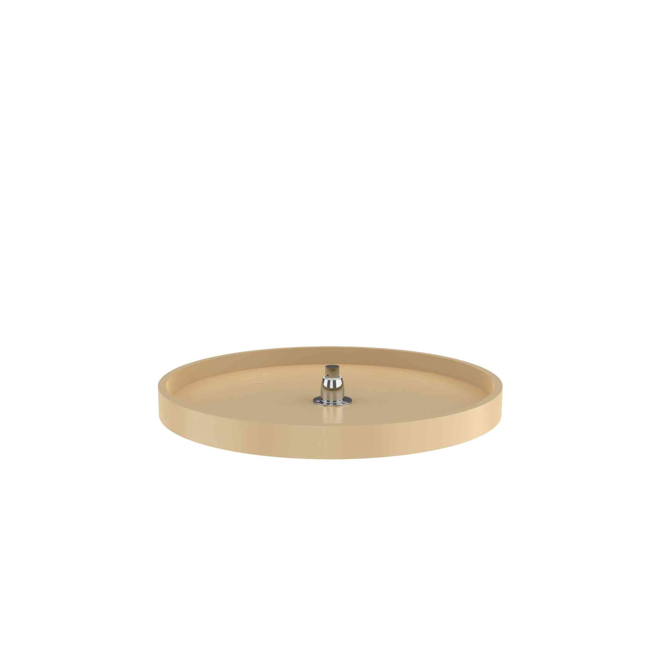 Polymer Full Circle 1-Shelf Lazy Susan w/Bottom Mount Rotating Post for Corner Base Cabinets