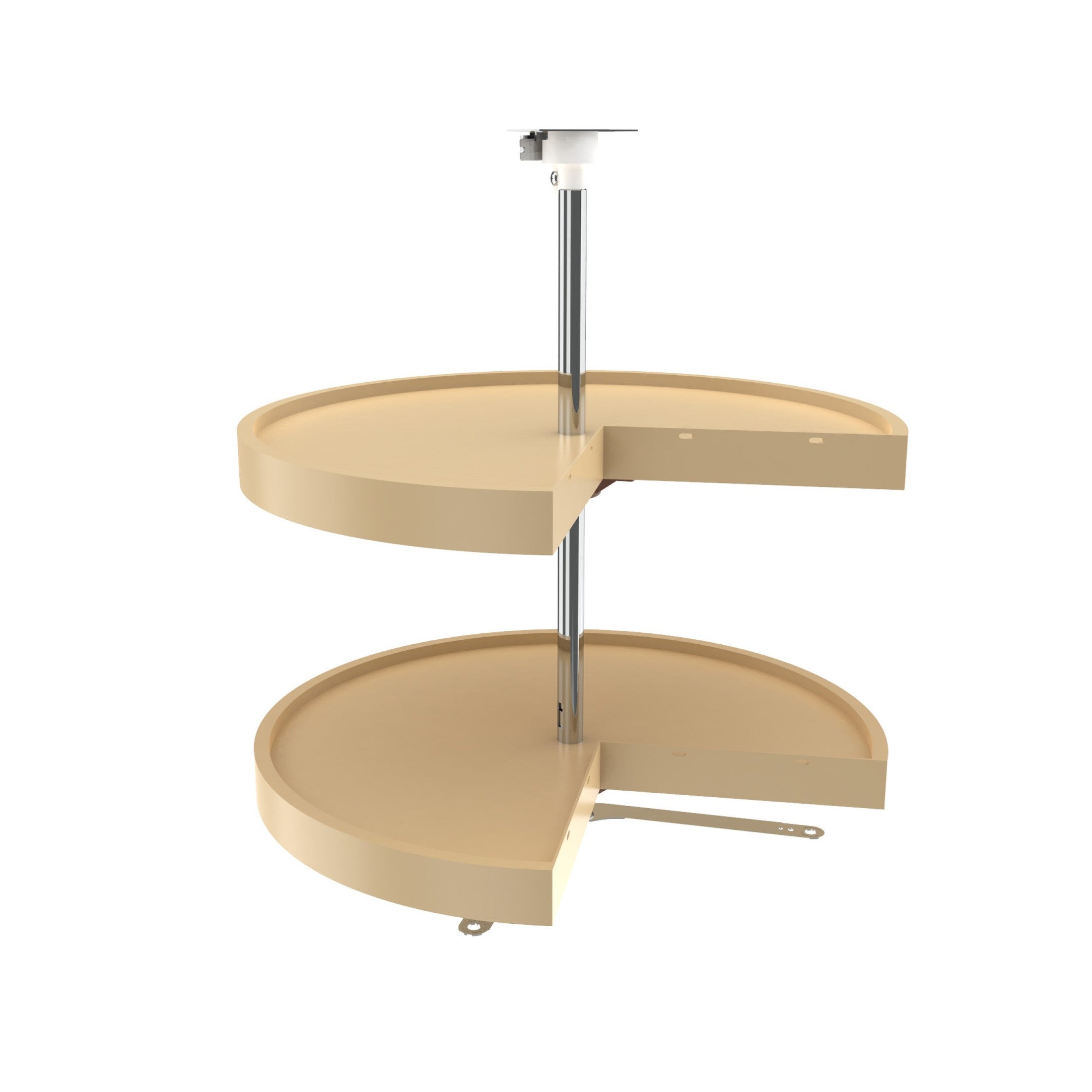 Polymer Pie Cut 2-Shelf Lazy Susan for Corner Base Cabinets