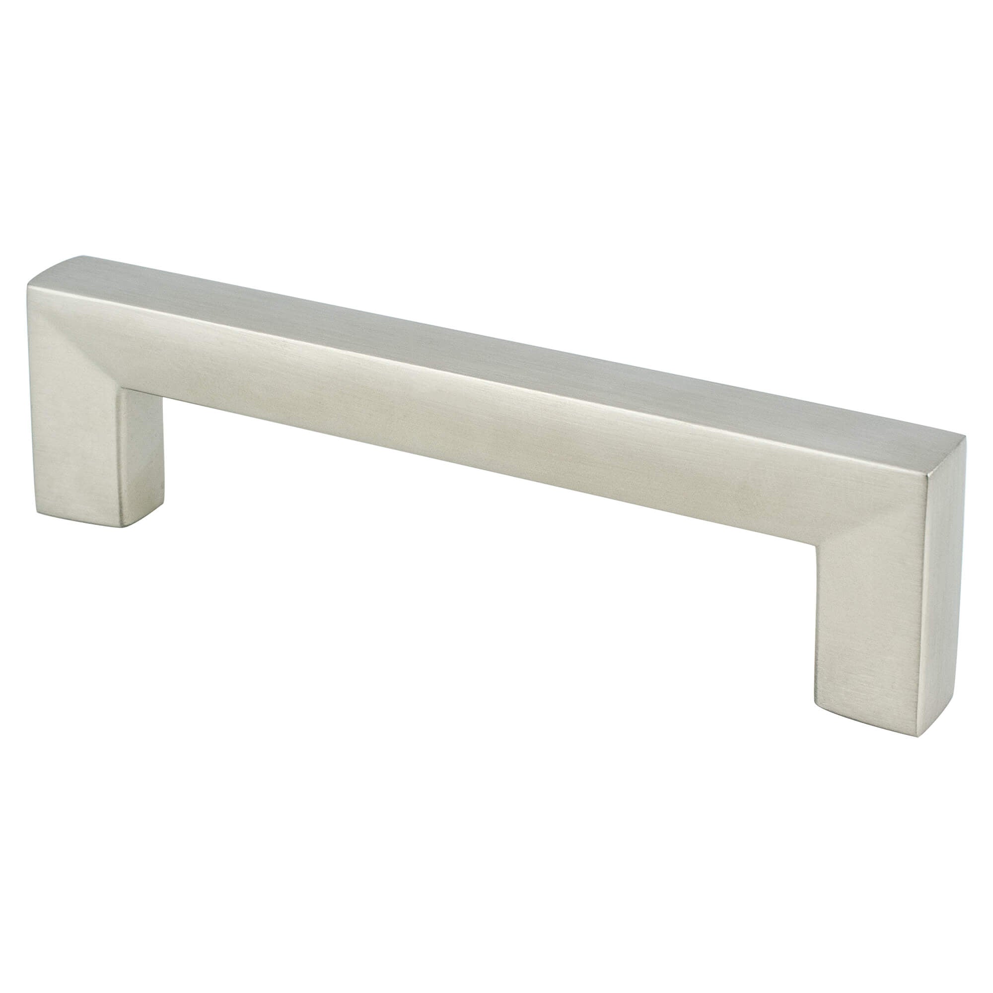 Berenson Square 3-25/32"(96mm) Pull, Brushed Nickel