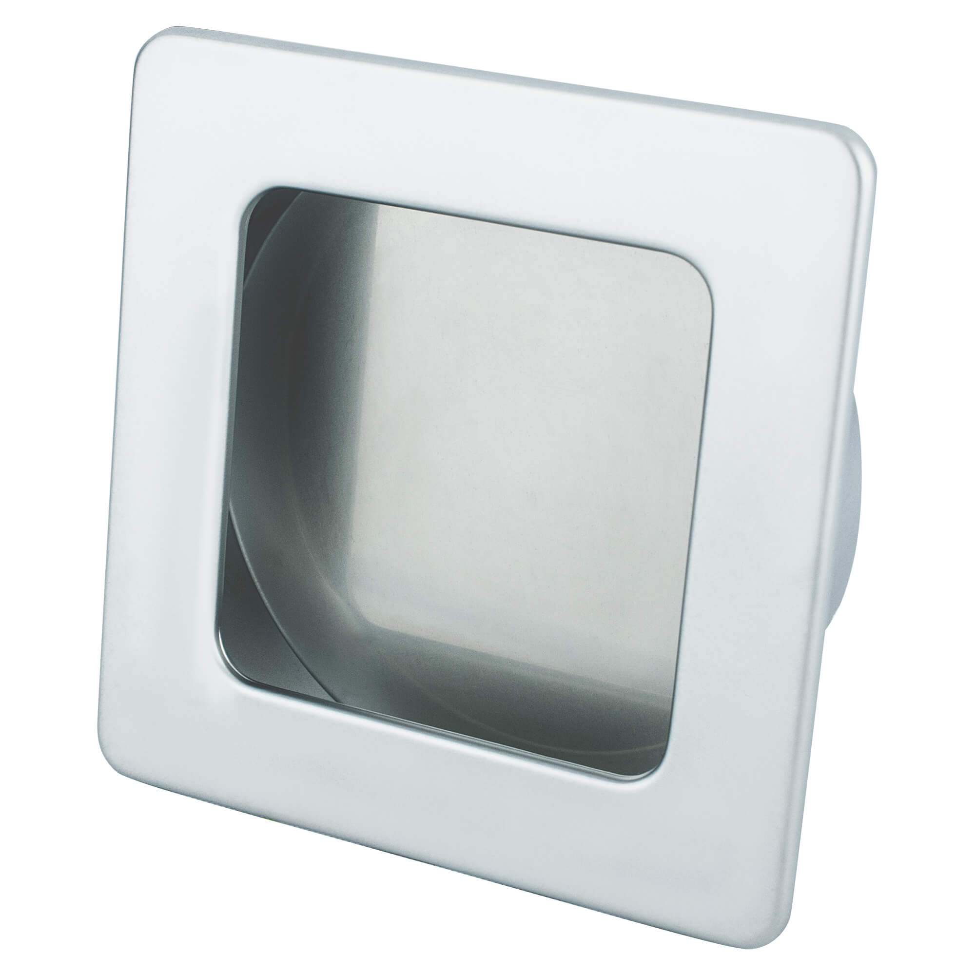 Berenson Stylus 2-17/32"(64x64mm) Recess Pull, Dull Chrome