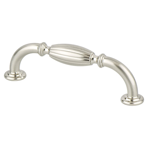 Berenson Advantage Plus Five 3-25/32"(96mm) Pull, Brushed Nickel