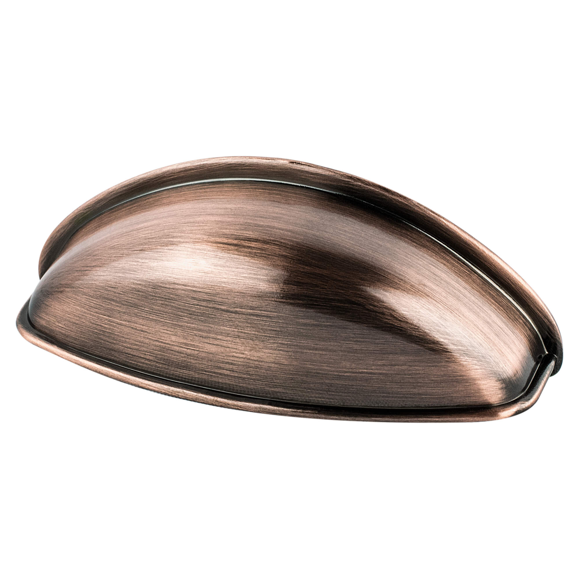 Berenson Euro Moderno 2-17/32"(64mm) Cup Pull, Brushed Antique Copper